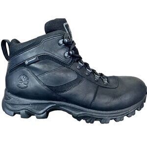 Timberland Men's Mt. Maddsen Black Leather Hiking Work Boots Camping Size 10